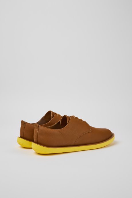 Wagon Brown Leather Men's Shoes Exclusive Camper