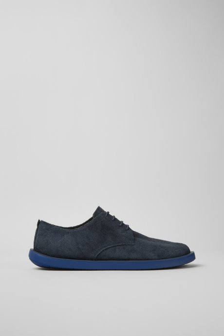 Camper Design Wagon Blue Nubuck Shoes For Men