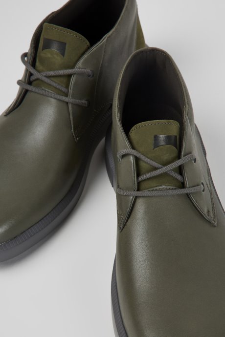 Camper Bill Green Leather Shoes For Men New Arrivals