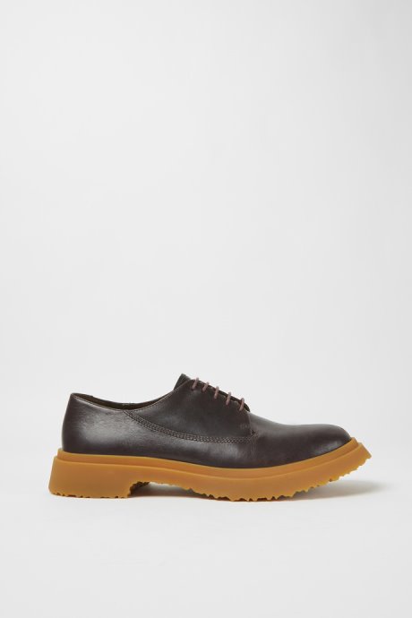 Camper Design Walden Dark Brown Leather Lace-Up Shoes