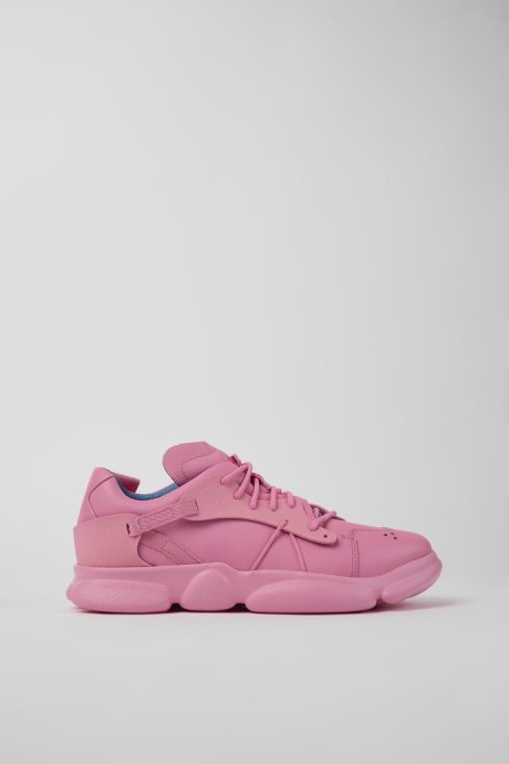 Design Karst Pink Leather And Textile Sneakers For Men Camper