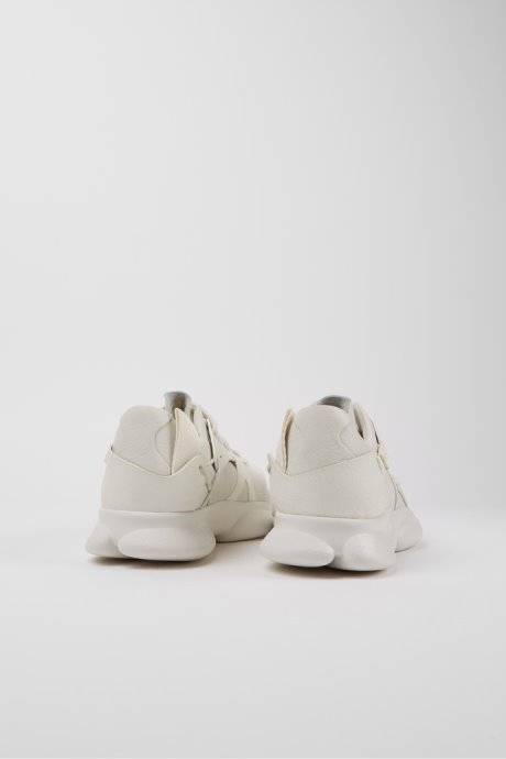 Karst White Non-Dyed Leather Sneakers For Men Exclusive Camper