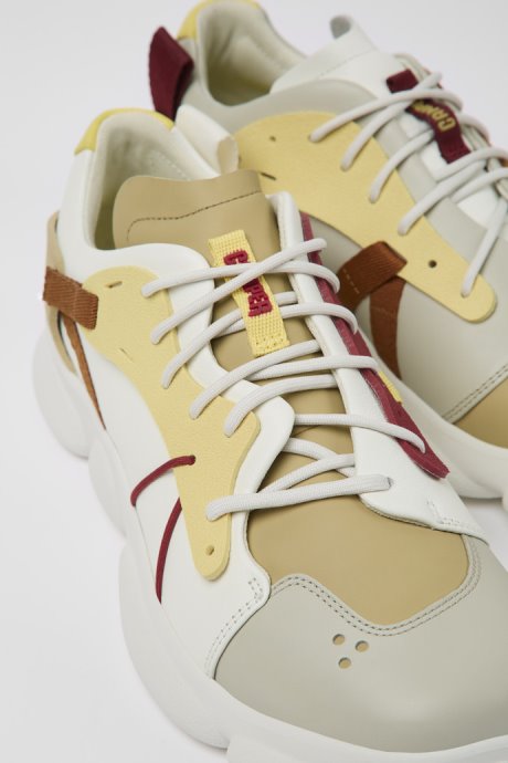 Camper Twins Multicolored Leather And Textile Sneakers For Men New Arrivals