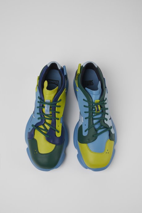 Twins Multicolored Leather And Textile Sneakers For Men Exclusive Camper