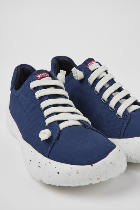 Camper Peu Stadium Blue Textile Sneakers For Men New Arrivals
