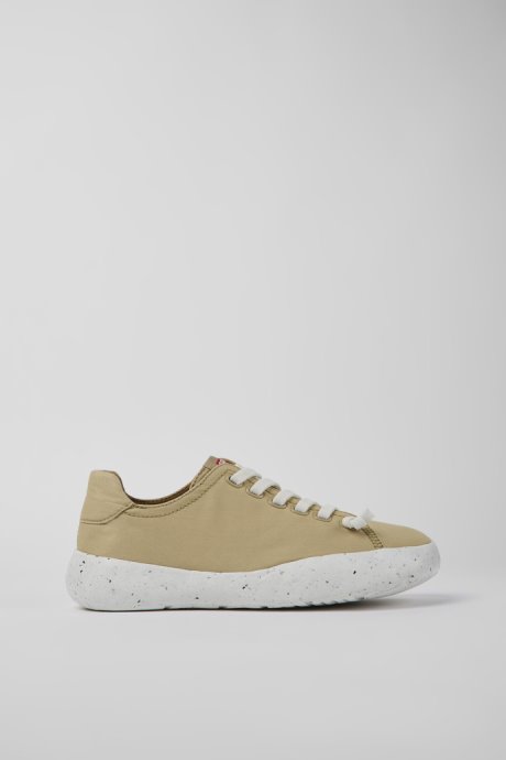 Peu Stadium Beige Textile Sneakers For Men Exclusive Camper