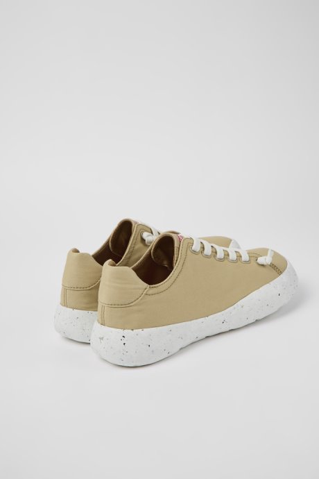 Peu Stadium Beige Textile Sneakers For Men Exclusive Camper