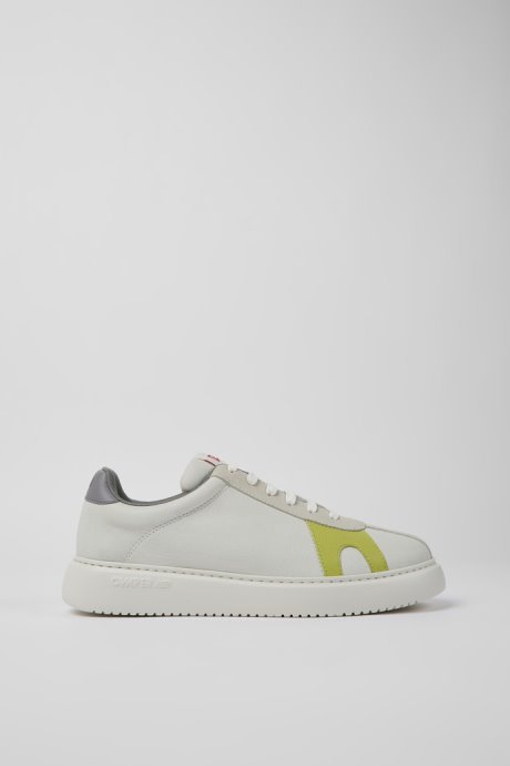 Runner K21 White Non-Dyed Leather And Nubuck Sneakers For Men Exclusive Camper