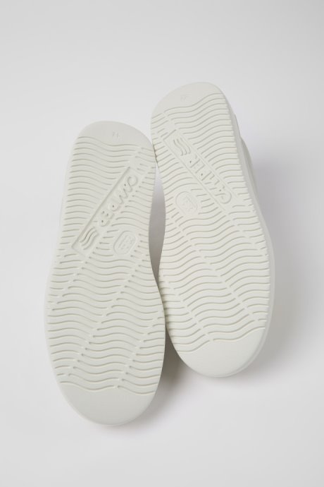 Runner K21 White Non-Dyed Leather And Nubuck Sneakers For Men Exclusive Camper