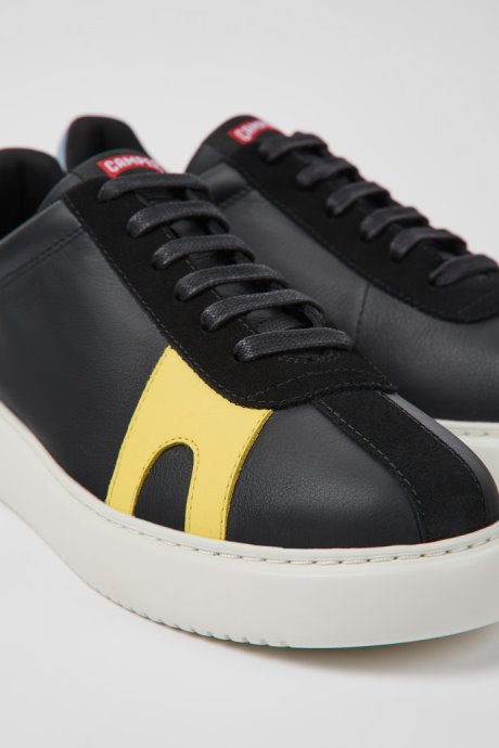 Camper Twins Black Leather And Nubuck Sneakers For Men New Arrivals
