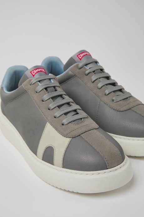 Exclusive Camper Runner K21 Gray Leather And Nubuck Sneakers For Men