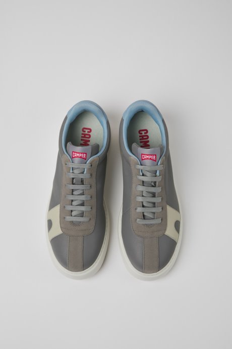 Exclusive Camper Runner K21 Gray Leather And Nubuck Sneakers For Men