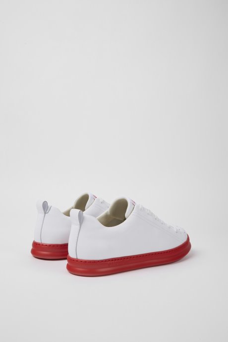 Camper Runner White And Red Leather Sneakers For Men New Arrivals