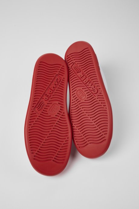 Camper Runner White And Red Leather Sneakers For Men New Arrivals