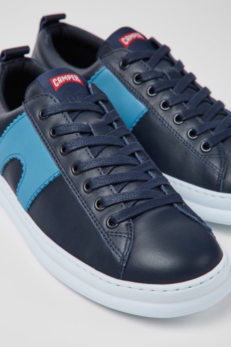 Runner Blue Leather Sneakers For Men Camper New Arrivals