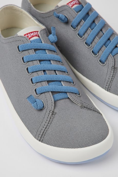 Exclusive Camper Peu Rambla Gray Textile Sneakers For Men