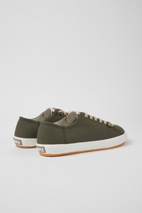 Peu Rambla Green Textile Sneakers For Men Exclusive Camper