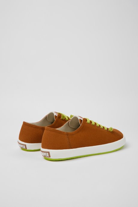 Peu Rambla Brown Textile Sneakers For Men Camper New Arrivals