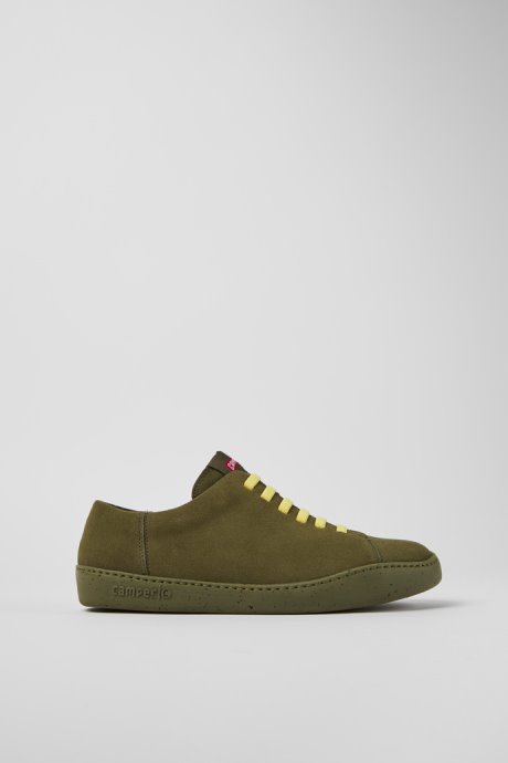 Design Peu Touring Green Nubuck Sneakers For Men Camper