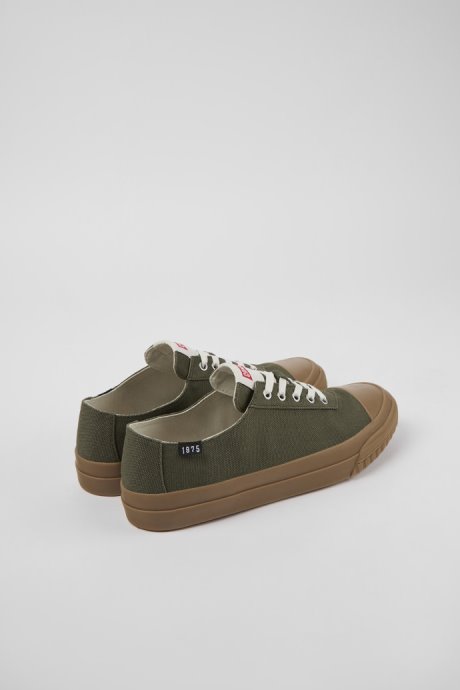 Camaleon Green Recycled Cotton Sneakers For Men Camper New Arrivals