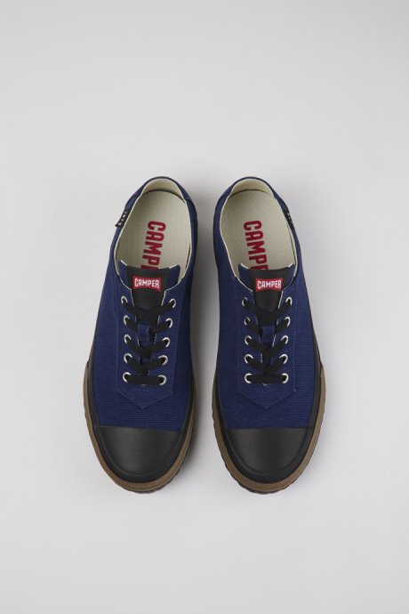 Camaleon Blue Recycled Cotton Sneakers For Men Camper New Arrivals
