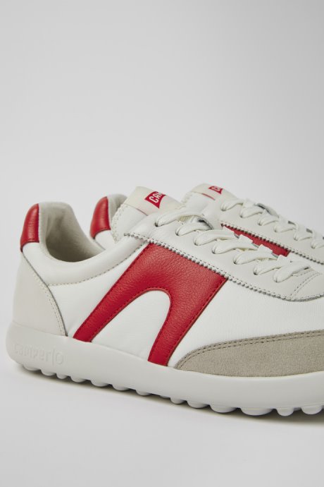 Pelotas Xlite White And Red Textile And Leather Sneakers For Men Exclusive Camper