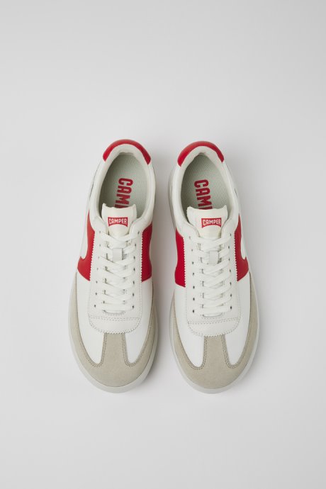 Pelotas Xlite White And Red Textile And Leather Sneakers For Men Exclusive Camper