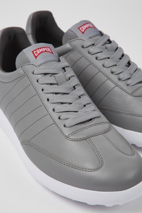 Camper Design Pelotas Xlite Gray Leather Sneakers For Men