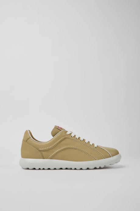 Pelotas Xlite Beige Leather Sneakers For Men Camper New Arrivals