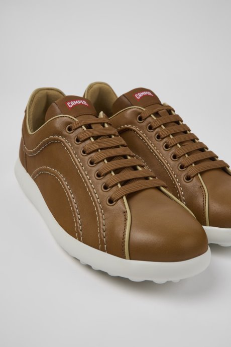 Exclusive Camper Pelotas Xlite Brown Leather Sneakers For Men