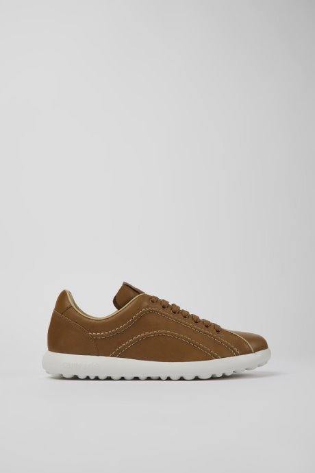 Exclusive Camper Pelotas Xlite Brown Leather Sneakers For Men