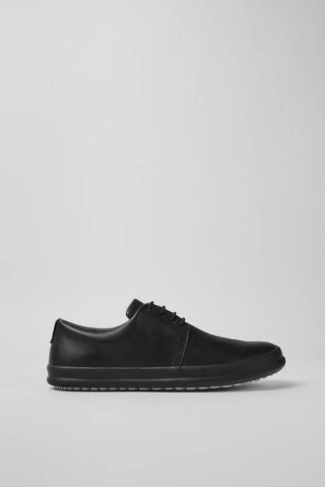 Camper Chasis Black Leather Shoes For Men New Arrivals