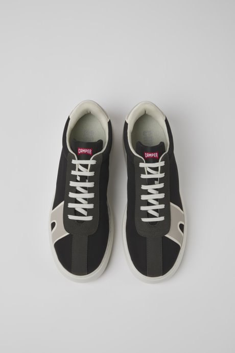 Camper Design Runner K21 Black Grey And White Sneakers For Men