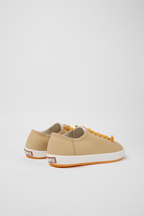 Peu Rambla Beige Textile Sneakers For Men Camper New Arrivals