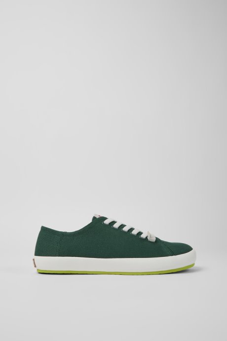 Design Peu Rambla Green Textile Sneakers For Men Camper
