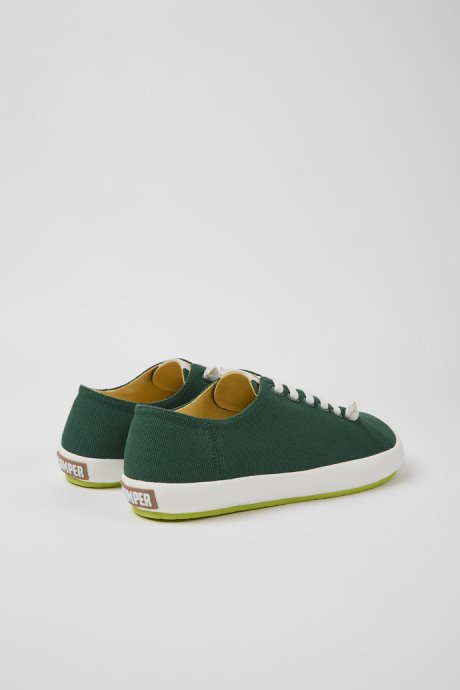 Design Peu Rambla Green Textile Sneakers For Men Camper
