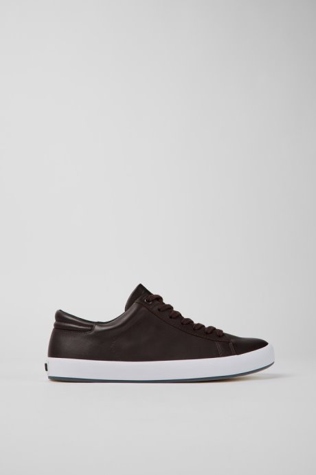Andratx Dark Brown Leather Sneakers For Men Exclusive Camper