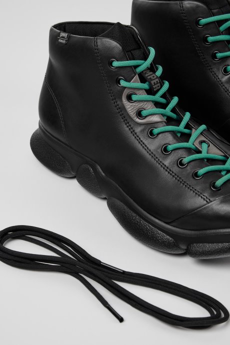 Karst Black Leather Sneakers For Men Camper New Arrivals