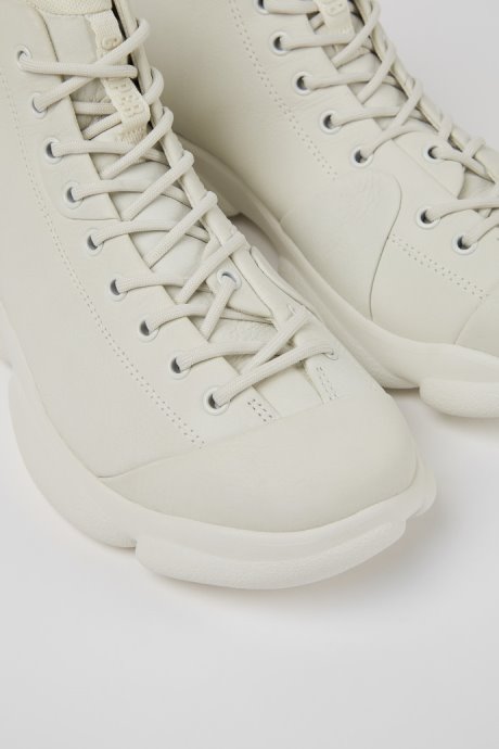 Design Karst White Non-Dyed Leather Sneakers For Men Camper