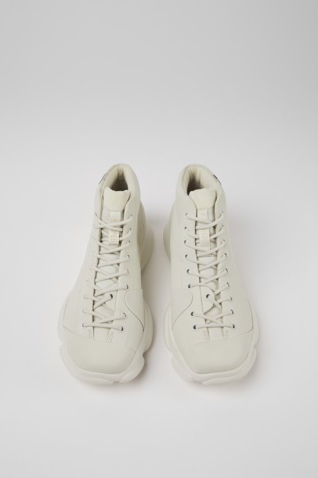 Design Karst White Non-Dyed Leather Sneakers For Men Camper