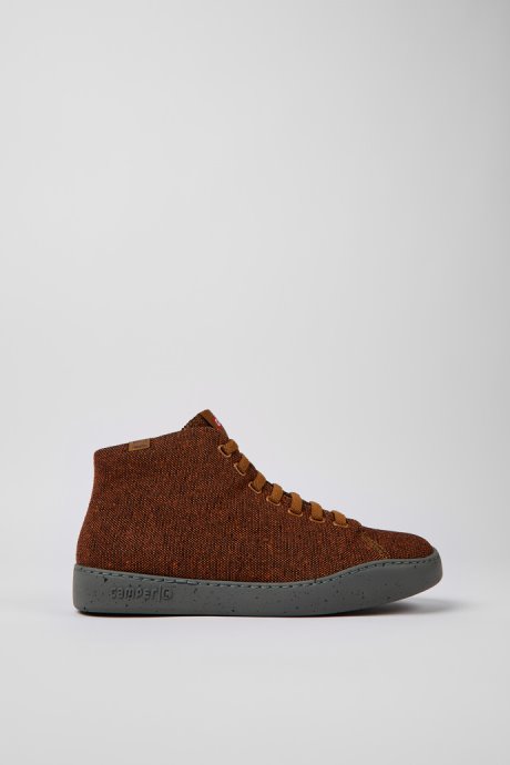 Camper Design Peu Touring Brown And Black Recycled Wool Sneakers For Men