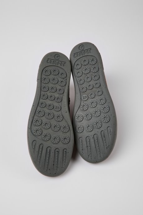 Camper Design Peu Touring Brown And Black Recycled Wool Sneakers For Men