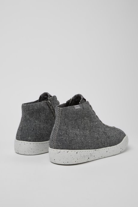 Peu Touring Gray And Black Recycled Wool Sneakers For Men Exclusive Camper