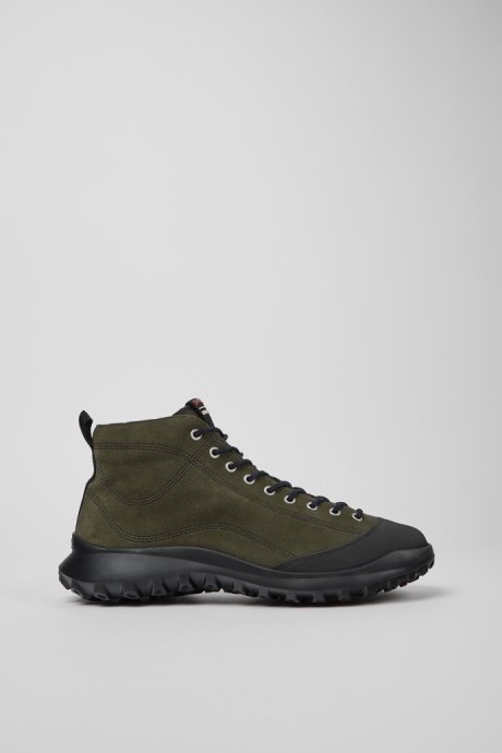 Exclusive Camper Crclr Gore-Tex Green Nubuck And Textile Ankle Boots For Men