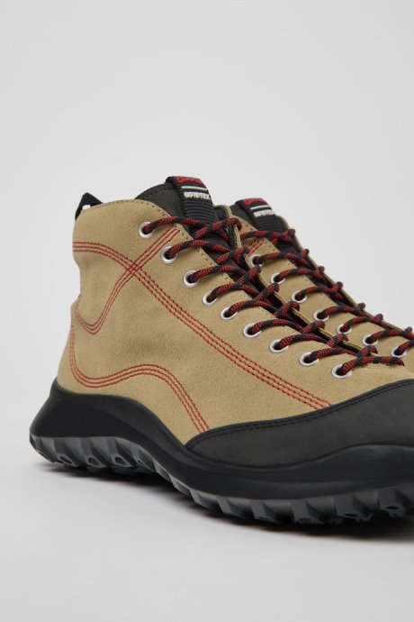 Design Crclr Gore-Tex Beige Nubuck And Textile Ankle Boots For Men Camper