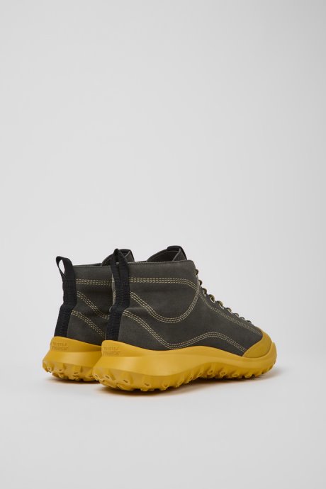 Design Crclr Gore-Tex Gray And Yellow Nubuck Ankle Boots For Men Camper