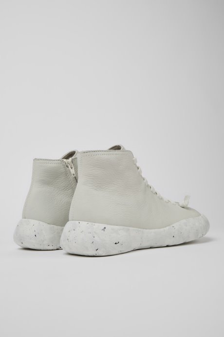Camper Peu Stadium White Non-Dyed Leather Ankle Boots For Men New Arrivals