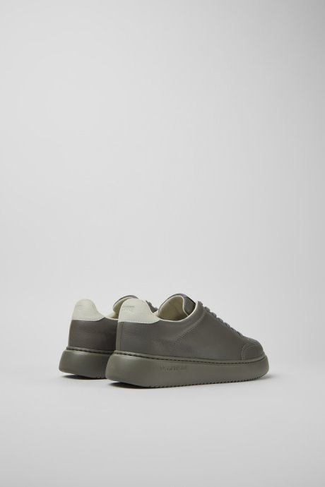 Camper Design Runner K21 Gray Leather Sneakers For Men