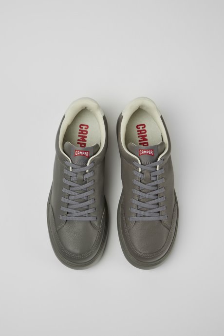Camper Design Runner K21 Gray Leather Sneakers For Men