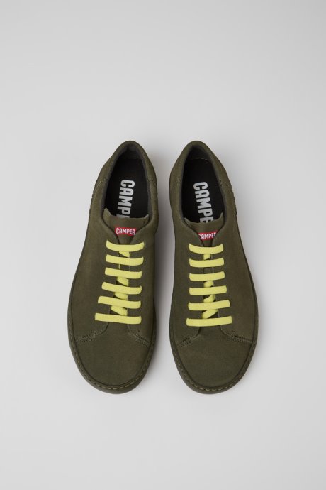 Peu Touring Green Nubuck Sneakers For Men Camper New Arrivals